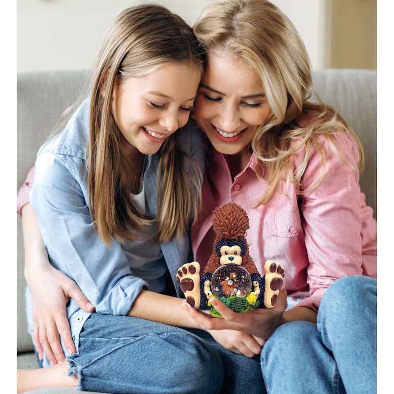 CoTa Global Big Foot Beautiful Pink Sparkle Snow Globe Decor - 45mm