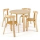 preview thumbnail 12 of 28, Gymax 5-Piece Kids Wooden Curved Back Activity Table & Chair Set w/Toy