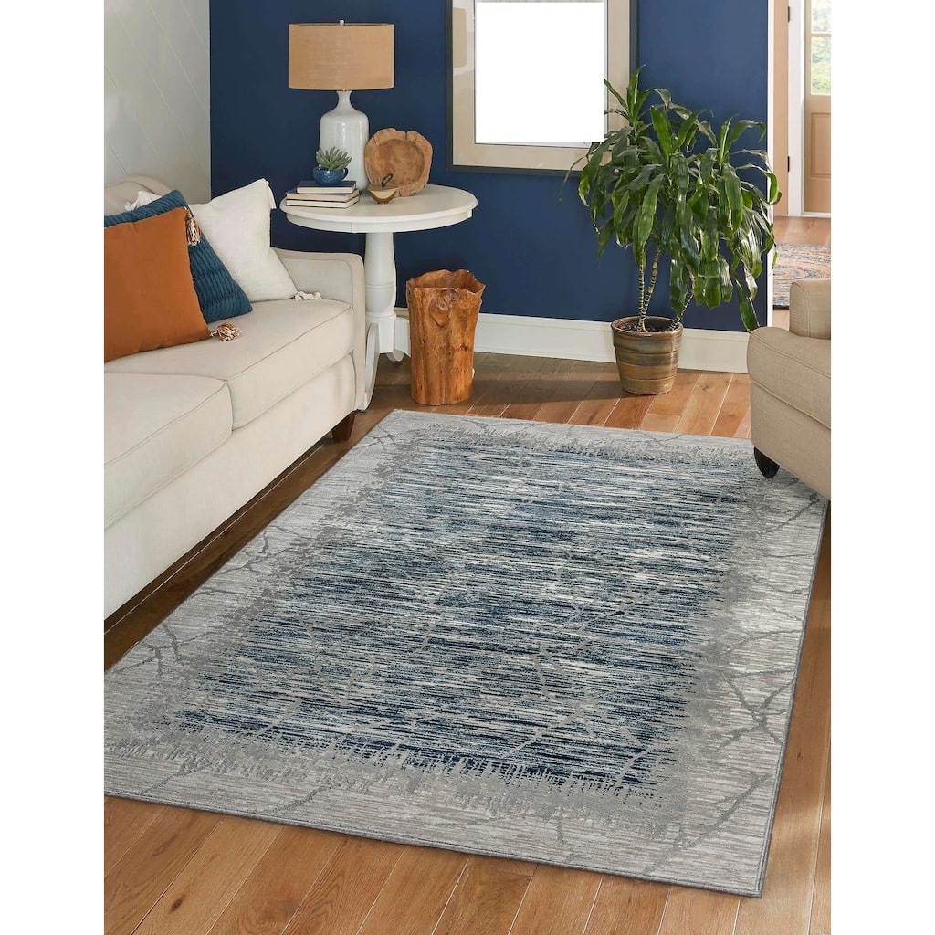 Admire Home Living Sognatore 1229 Transitional Crackled Area Rug