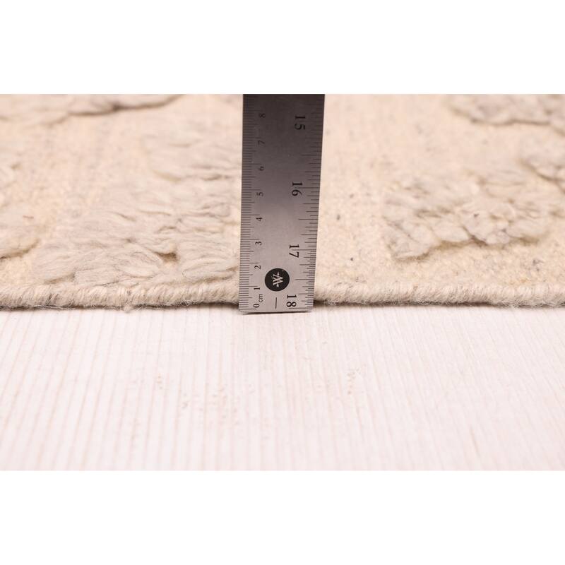 ECARPETGALLERY Hand-knotted Looma Light Grey Wool Rug - 7'6 x 9'10