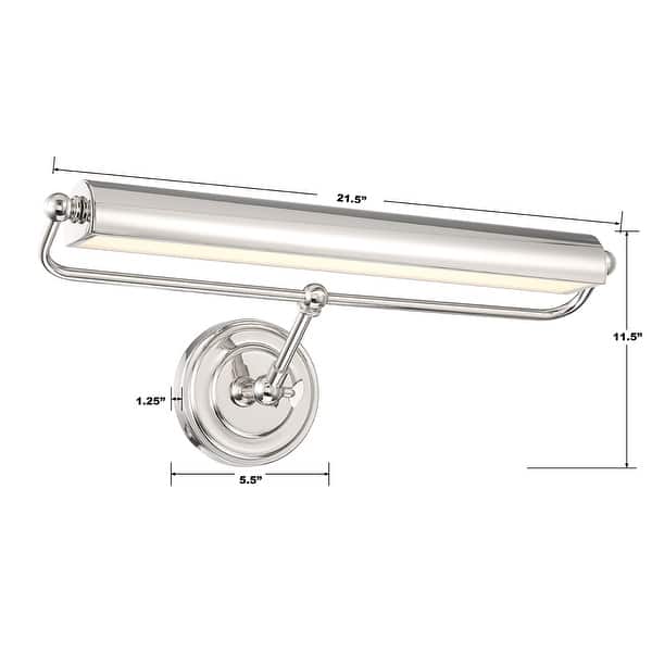 Miller Integrated LED Polished Nickel Sconce