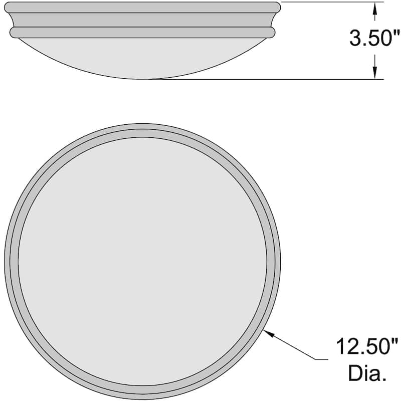 Access Lighting Atom - 2-Light 13" Flush Mount - Oil Rubbed Bronze Finish - Opal Glass Shade - Replaceable LED