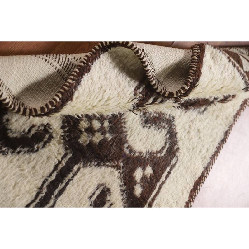 Push Anatolian Natural Dye Runner Rug Hand-knotted Wool Carpet - 3'2"x 11'4"