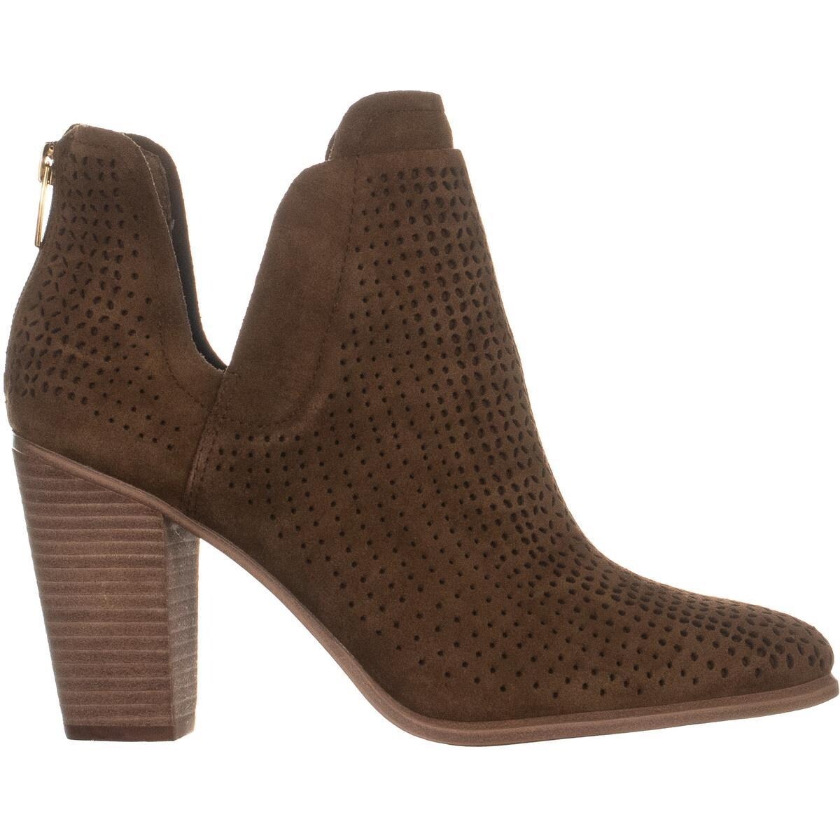 Shop Vince Camuto Farrier Perforated Ankle Boots Pumpernickel 9