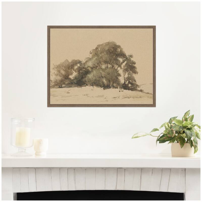 Kate and Laurel In de duinen bij Wassenaar 1875 Johannes Bosboom by Nostalgia Prints Framed Canvas Wall Art Print