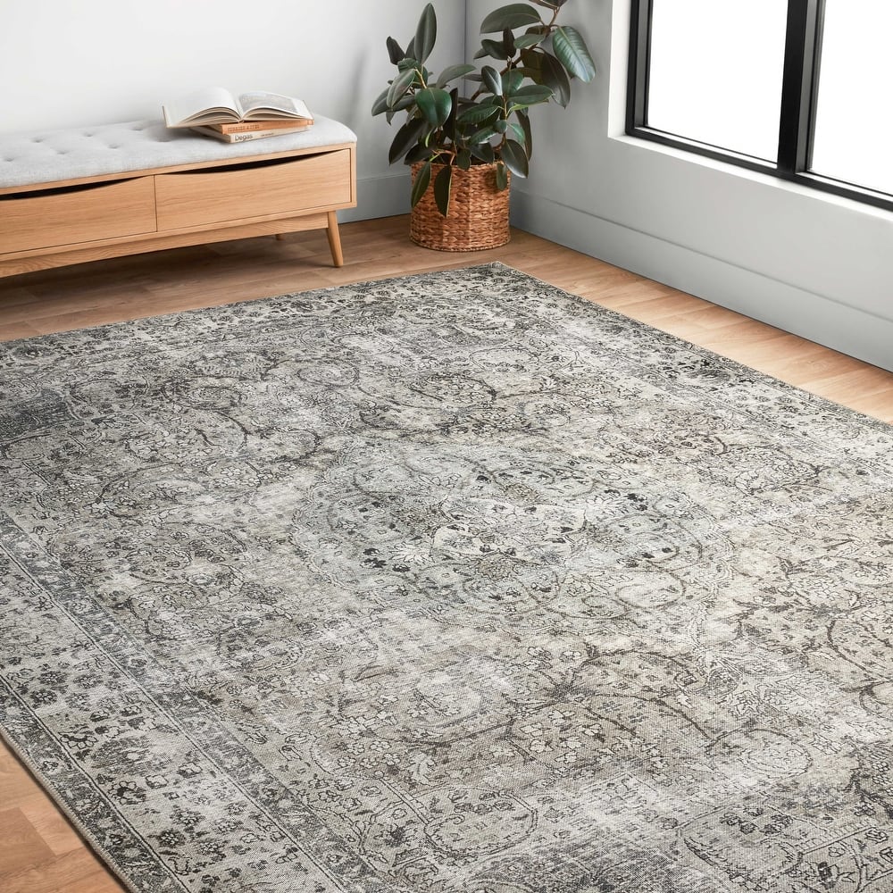 Alexander Home Victoria Shabby Chic Printed Vintage Area Rug