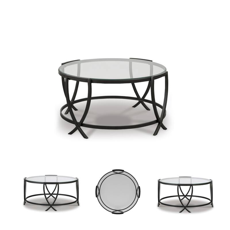 Tarrin Black 3-Piece Table Set