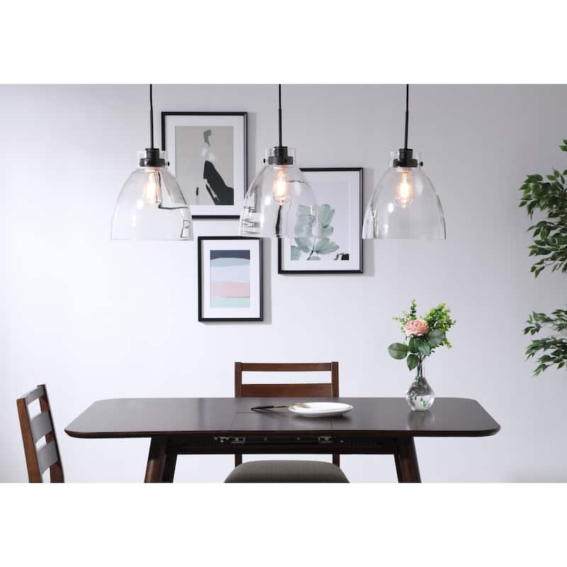 Elegant Lighting Frey 3 Light 43" Wide Linear Pendant