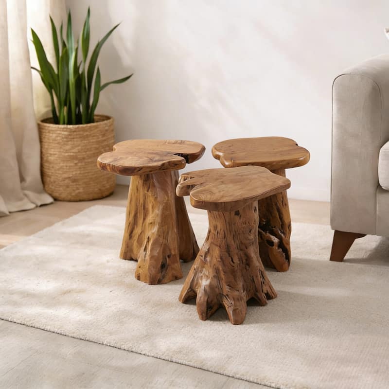 Cedar Wood Tree Root Stool - 13.7" x 13.7" x 18.9"