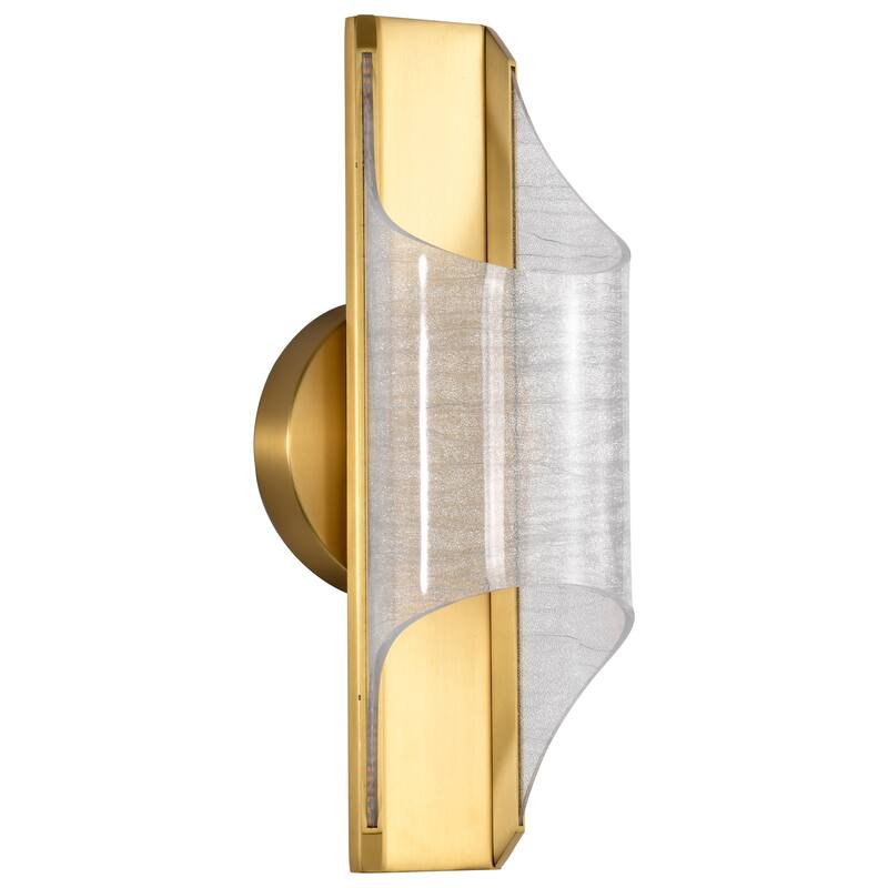 Idris LED 1 Light Wall Sconce Vintage Brass Finish Light Guide Panels - Vintage Brass