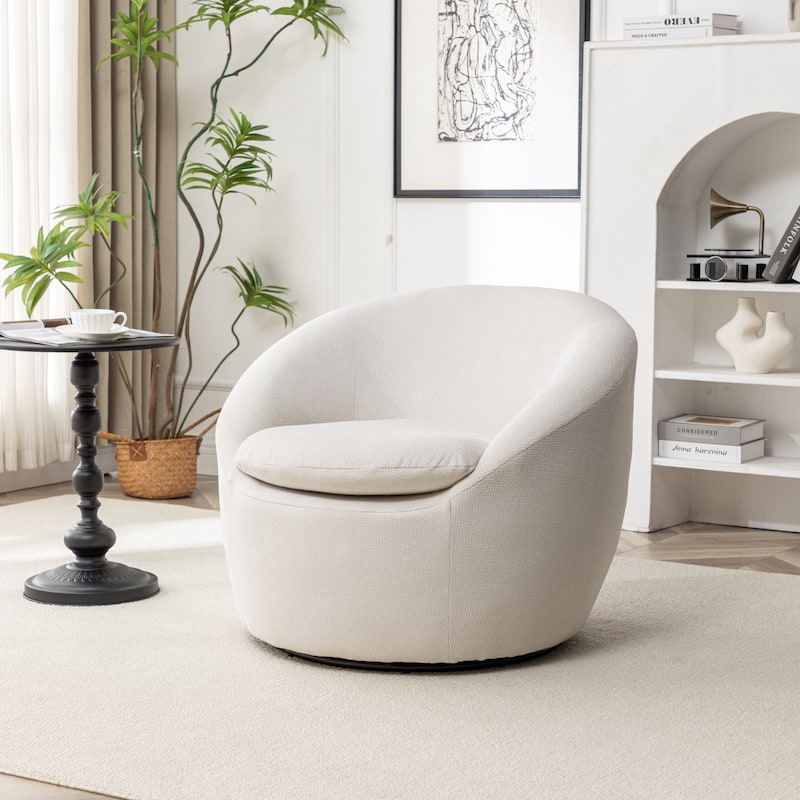Roundhill Furniture Winnie Modern Swivel Barrel Chair