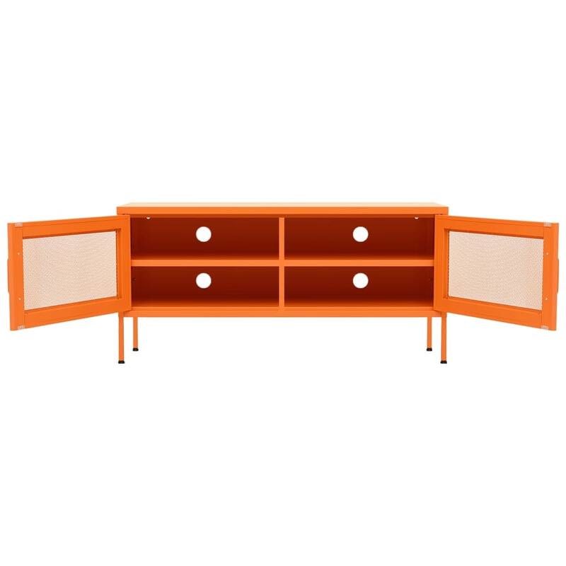 vidaXL TV Stand TV Unit Sideboard Home TV Console Media Unit Cupboard Steel - 41.3" x 13.8" x 19.7"