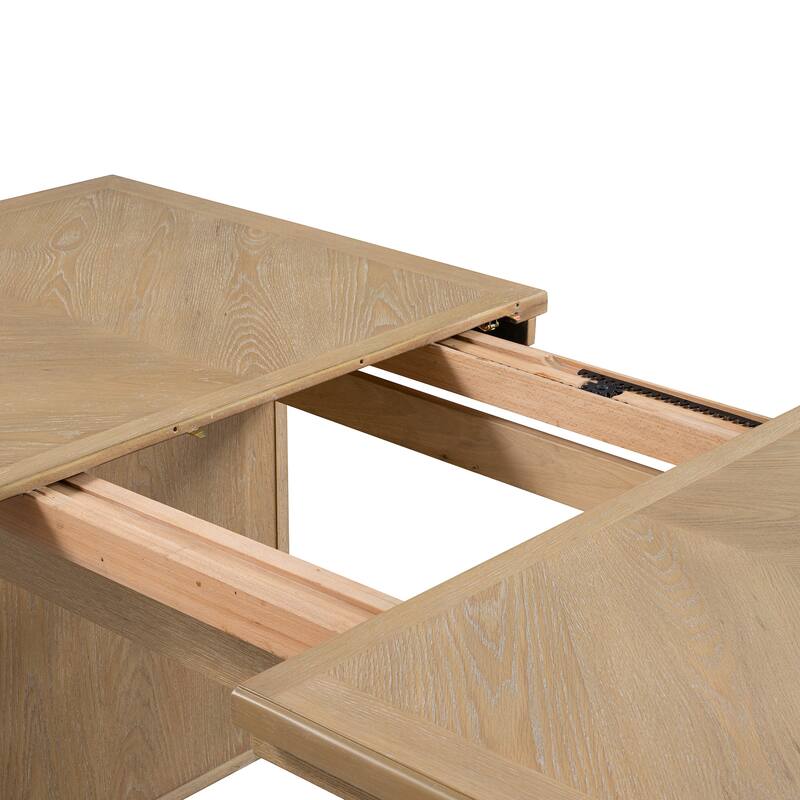 Furniture of America Virex Rustic 7-Piece Solid Wood Extendable Dining Table Set