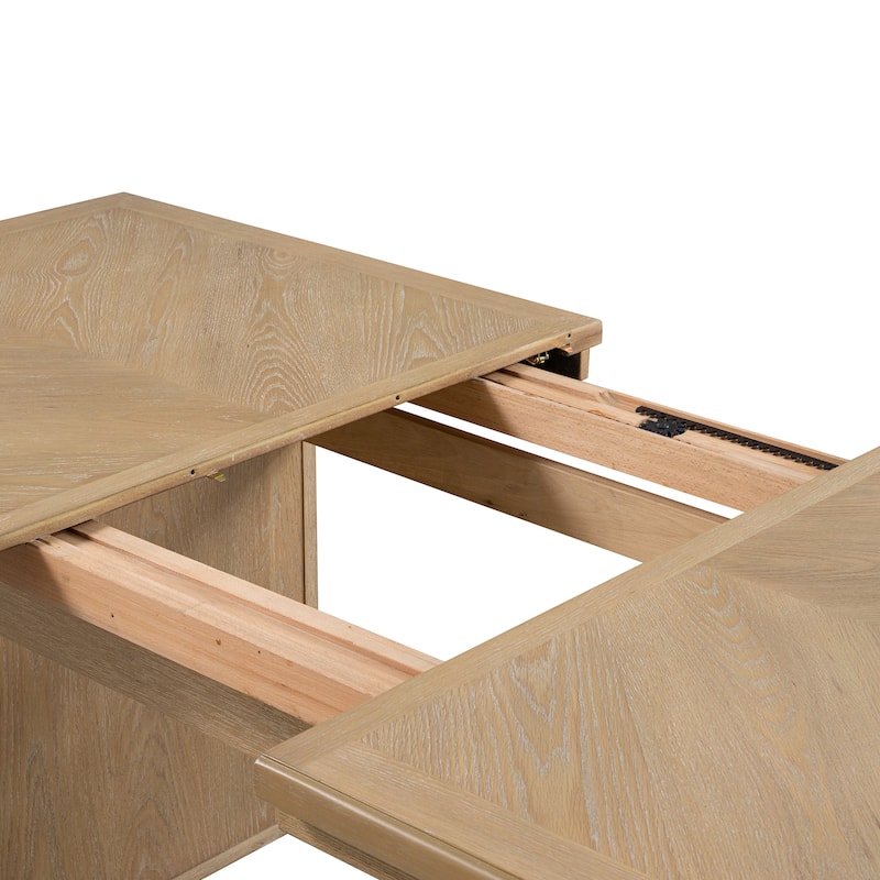 Furniture of America Virex Rustic 90-inch Solid Wood Extendable Dining Table