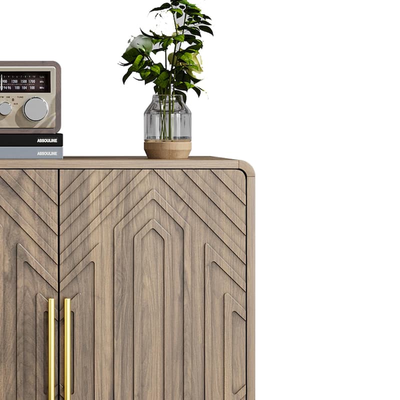 Wood Sideboard with Adjustable Shelves, 55'' Credenza Console Table