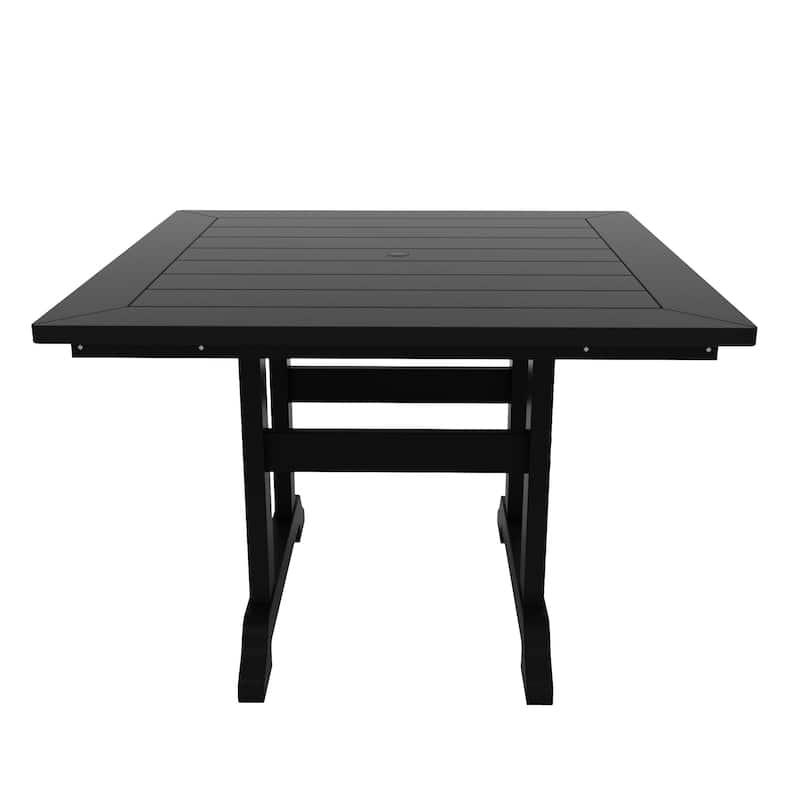 Altura 5-Piece Square Poly Eco-Friendly All Weather Outdoor Dining Set with Armchairs