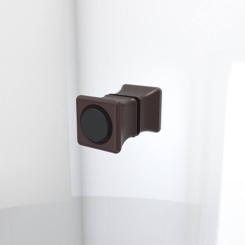 DreamLine Aqua-Q Fold 36 in. D x 36 in. W x 76 3/4 in. H Frameless Bi-Fold Shower Door in Oil Rubbed Bronze with Black Kit