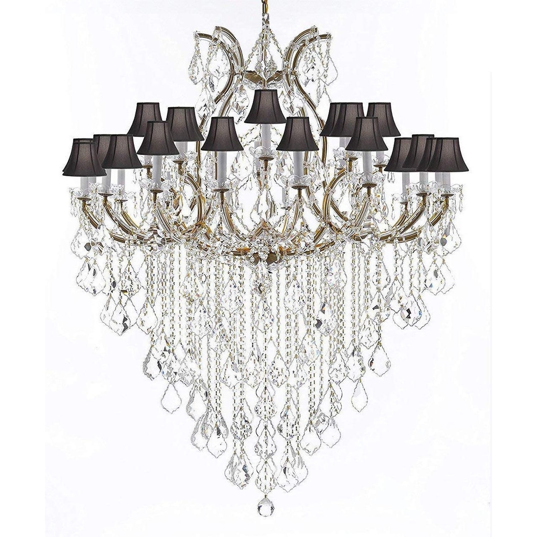 Swarovski Crystal Trimmed Chandelier Great for The Foyer, Entry Way, Living Room, Family Room and More! - Chandeliers For Bedrooms by Overstock.com