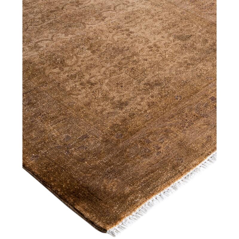 Overdyed One-of-a-Kind Hand-Knotted Runner Rug - Beige - 2' 8" x 21' 4"