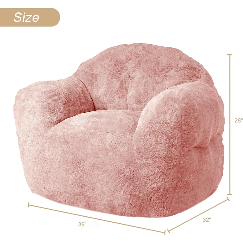 Beanbag Sofa Chair with Armrests for Living Room