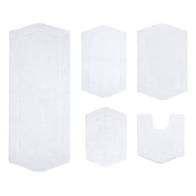 Home Weavers Waterford Collection 5 Piece Genuine Cotton Bath Rugs Set