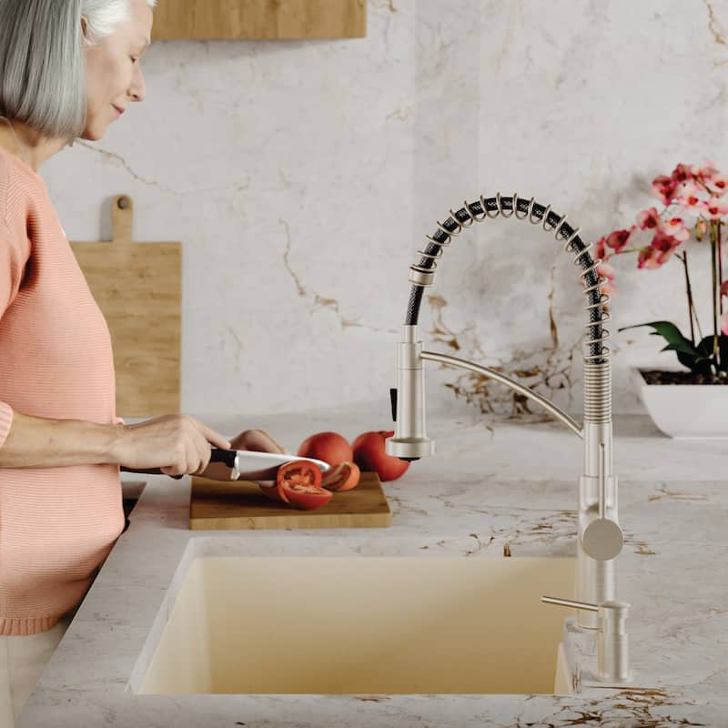 Karran Undermount Large/Small Bowl Quartz Kitchen Sink - 32" x 21.25" x 9" - 32" x 21.25" x 9"