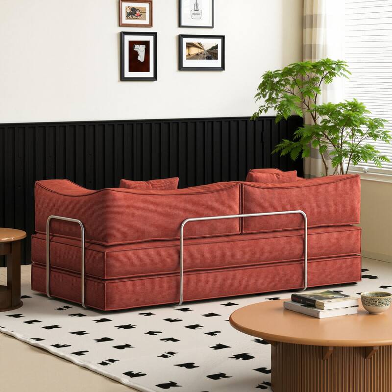 Modular Sofa,Convertible Pudding Block Sofa, Floor-Standing Sofa Bed with Armrests And Comfortable Sofa Bed