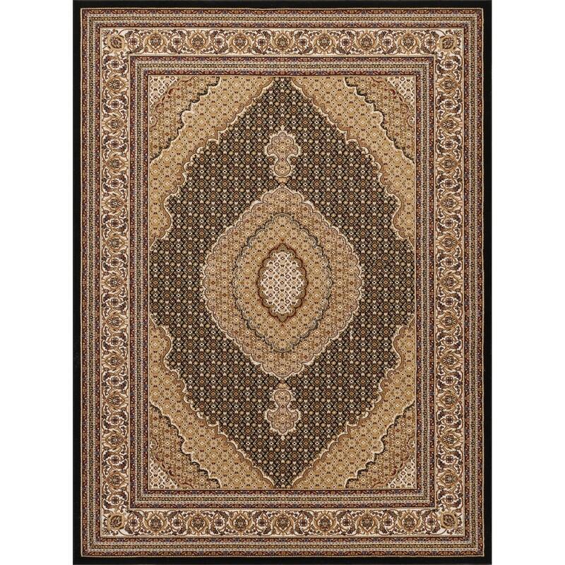 Black 2 ft. x 3 ft. Luxury Area Rug, 0.43 Pile Height – Sophisticated Warmth for Any Room - 6' x 7'