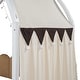 preview thumbnail 36 of 56, Wood Twin Size Bed Frame with Arched Roof, Floor Bed with Light and Curtain, Pull-out Kids Bed for Girls Boys Bedroom