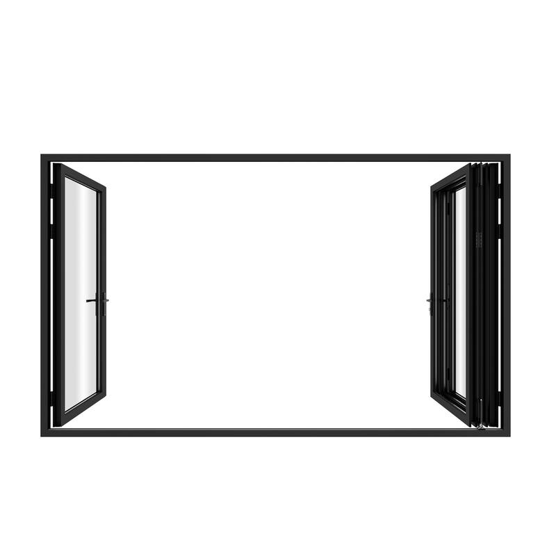 KaMic 120" x 80" 4-Panel Aluminum Patio Folding Door Right to Left-Outswing