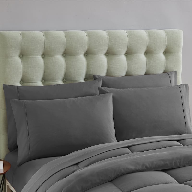 Sweet Home Collection Luxury Solid Bed-In-a-Bag with Sheet Set