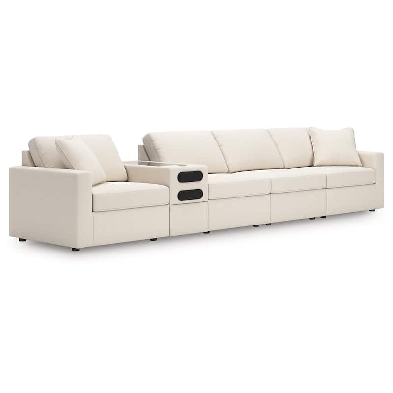 Signature Design by Ashley Modmax 5-Piece Sectional - 157"W x 37"D x 36"H - White
