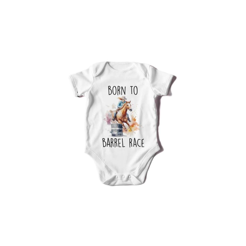 Barrel Racer - Baby Boy Girl Clothes Infant Bodysuit Funny Cute Newborn