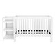 preview thumbnail 6 of 25, Convertible Crib/Full Size Solid Wood Bed with Changing Table, Adjustable Height, 2-in-1 Nursery Bed