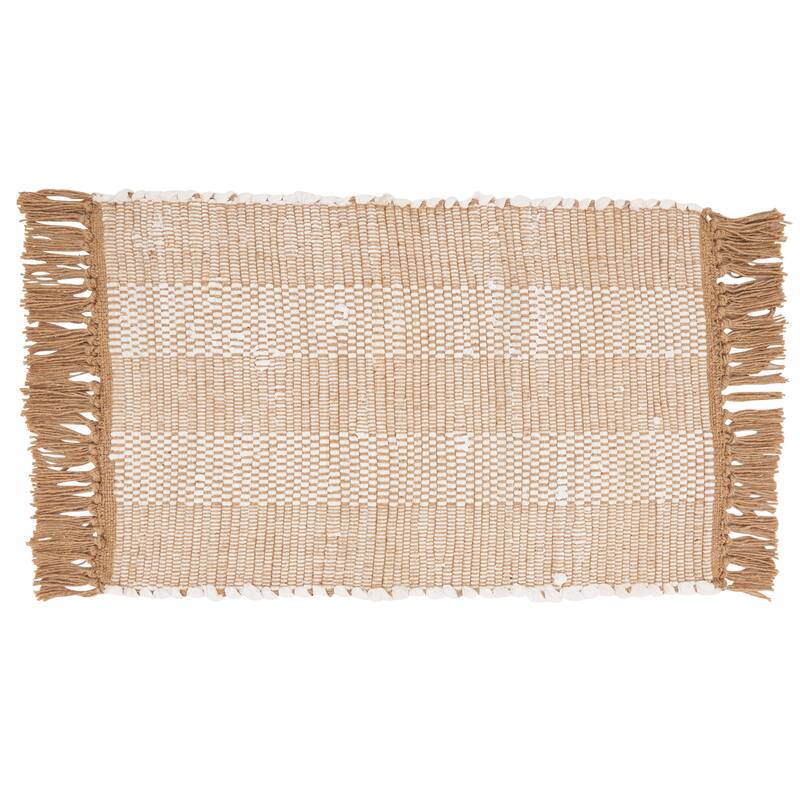Striped Design Chindi Placemats (Set of 4) - Natural