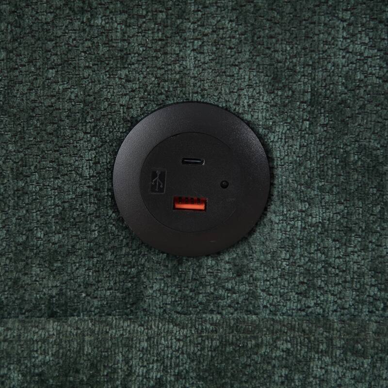 97" L-Shaped Chenille Sectional Sofa with Movable Storage Ottoman