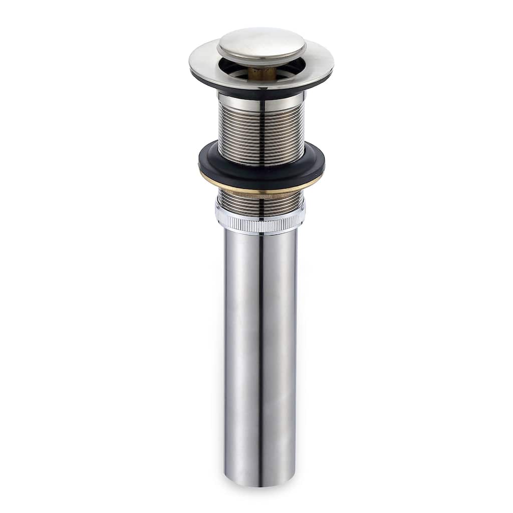 Luxier DS03-T Bathroom Sink Push Pop-Up Drain Stopper with No Overflow