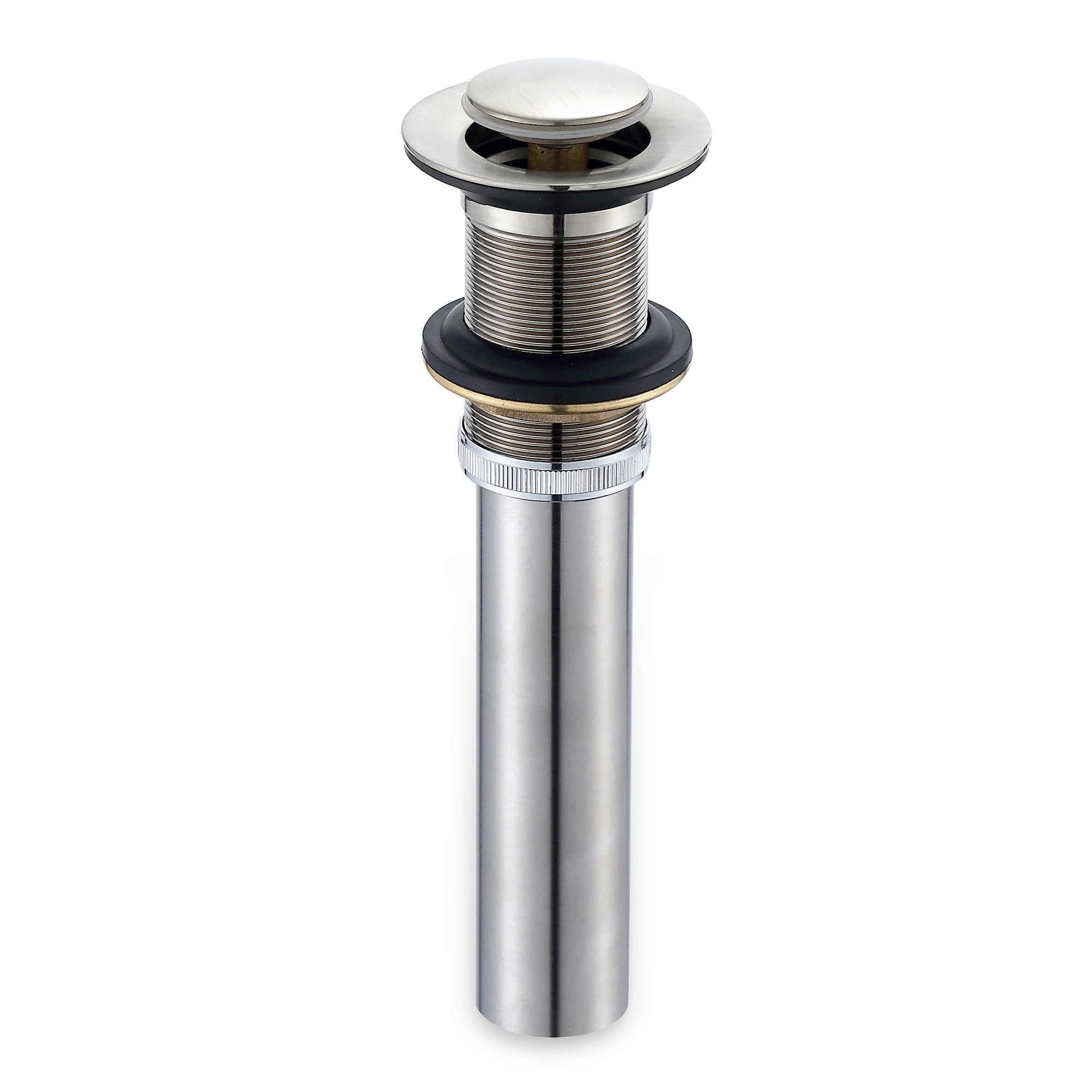 Luxier DS03-T Bathroom Sink Push Pop-Up Drain Stopper with No Overflow