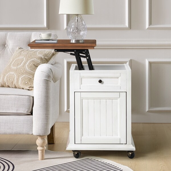 HULALA HOME Kevin 18''W Traditional Lift-top End Table with Built