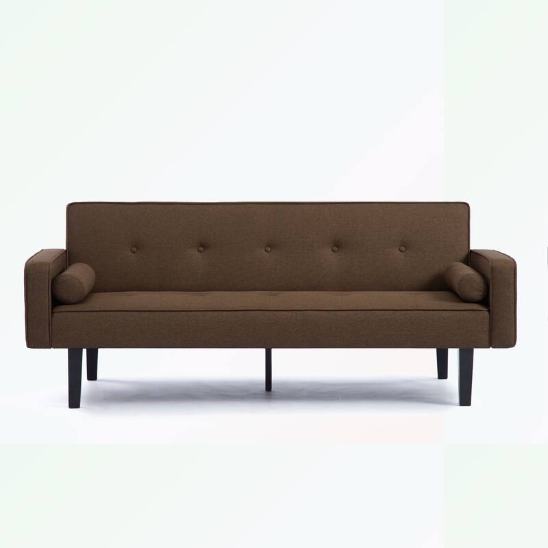 Futon Sofa Bed Convertible Couch Bed with Armrests