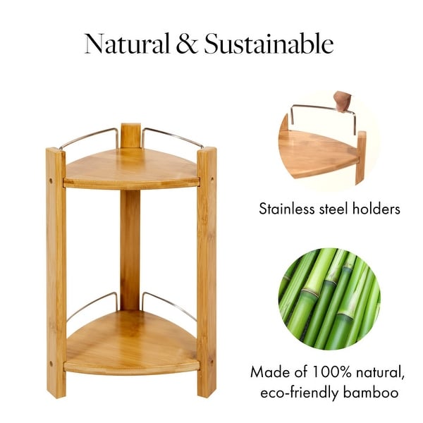 GOBAM Bamboo Shower Corner Caddy - Thumbnail 5