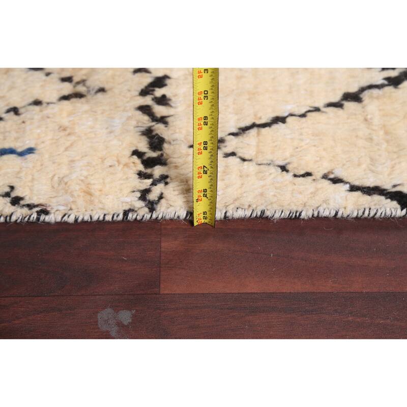Trellis Moroccan Oriental Wool Area Rug Hand-knotted Decorative Carpet - 5'11" x 9'5"