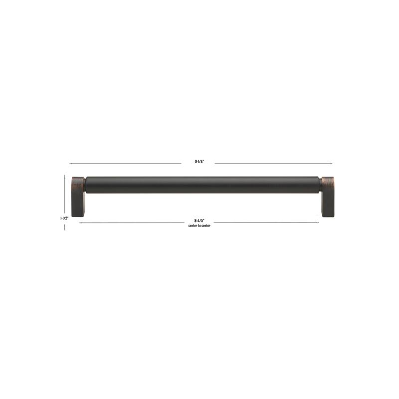 GlideRite 8-3/4 Inch 224mm Center to Center Solid Smooth Cabinet Bar Pull - 4787-224