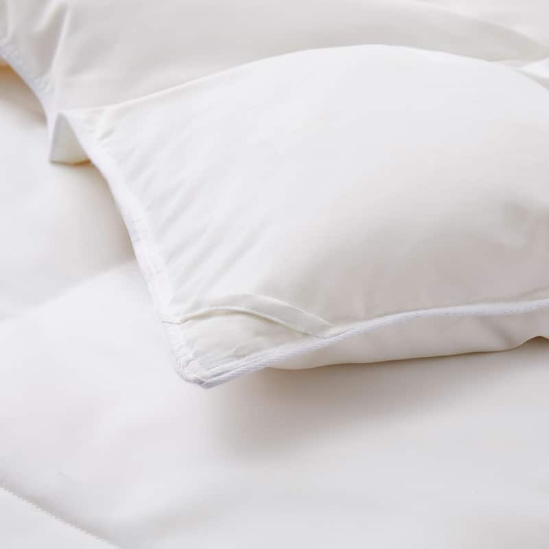 All-season Medium Warmth White Goose Feather Down Fiber Duvet Comforter Insert