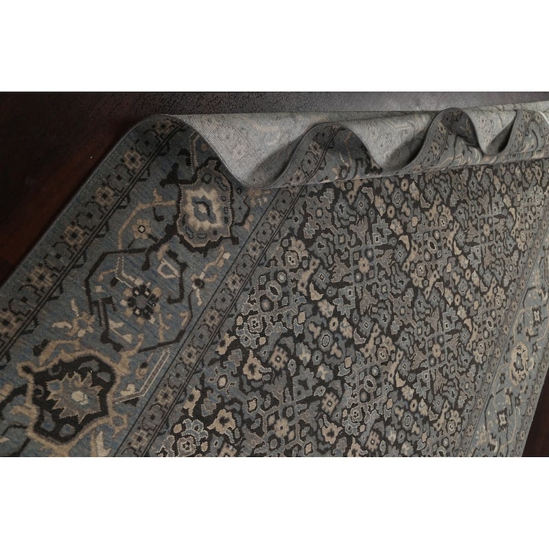 Silver Washed Ziegler Turkish Living Room Area Rug Wool Carpet - 6'7" x 9'10"