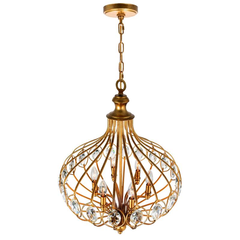 Altair 6 Light Chandelier With Antique Bronze Finish - Antique Bronze