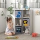 preview thumbnail 2 of 5, Children's Toy Organizer, Toy Storage with 3 Storage Bins and Cute Animal Design, Toy Shelf