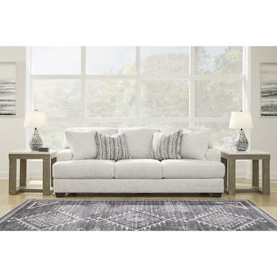 Signature Design by Ashley Brebryan White Sofa - 95"W x 45"D x 39"H