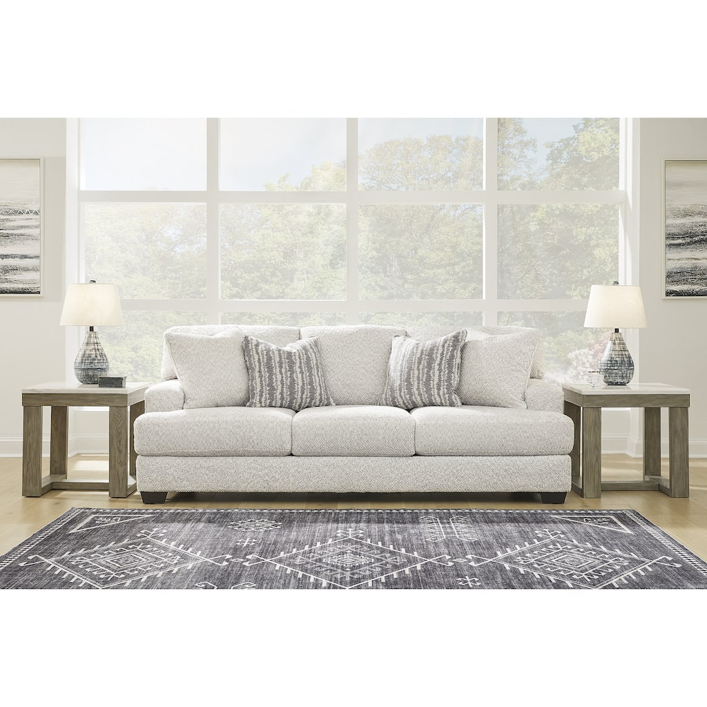 Signature Design by Ashley Brebryan White Sofa - 95"W x 45"D x 39"H