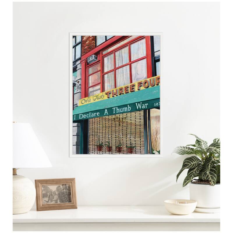 Kate and Laurel One Two Three Four by Krista V. Allenstein Framed Canvas Wall Art Print